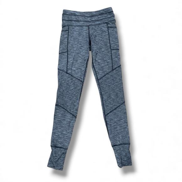 Athleta Grey Leggings Size EXTRA SMALL Grey Black 7/8 Length Compressiom - Picture 1 of 10